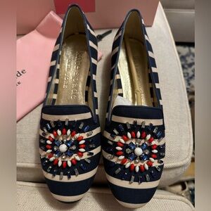 Kate Spade women’s Tia fireworks flats, size 8, Brenton strip/otrspace
